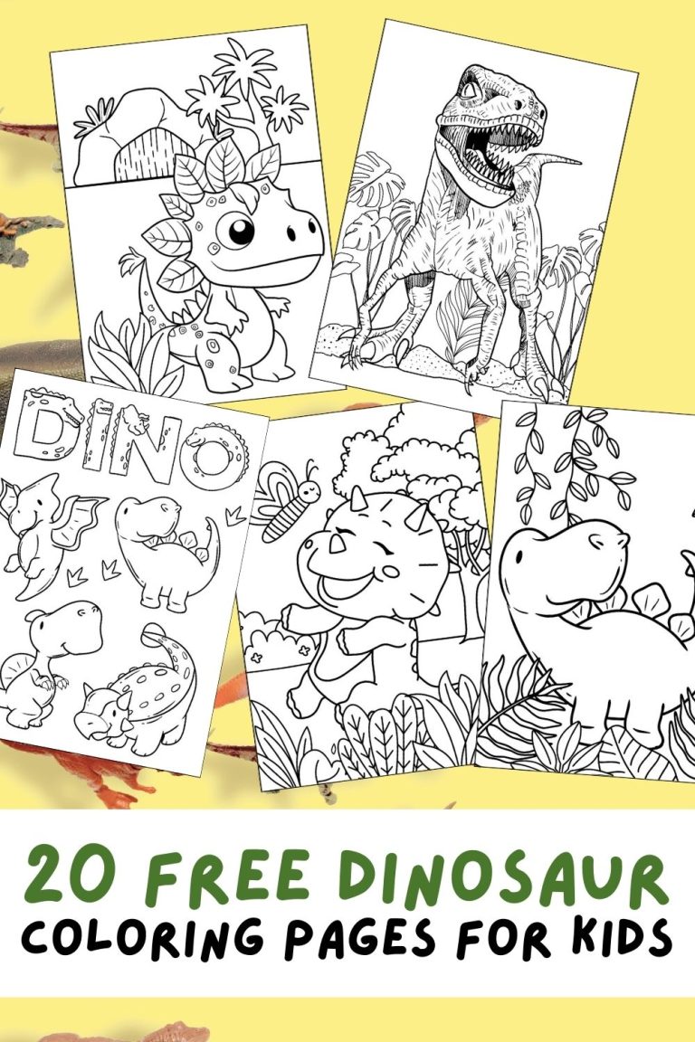 Free Printable Dinosaur Coloring Pages for Kids - Aunty Michelle's