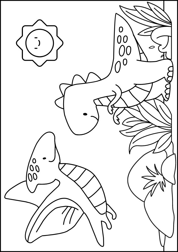 free printable dinosaur coloring pages for kids dino printout pdf pterodactyl t rex