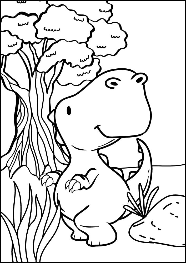 free printable dinosaur coloring pages for kids dino printout pdf tyrannosaurus rex t rex