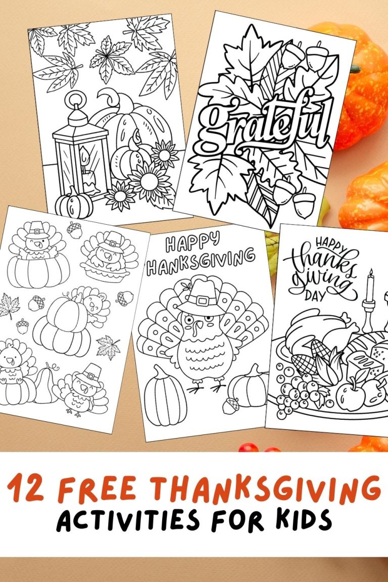 Free Printable Thanksgiving Coloring Pages for Kids - Aunty Michelle's