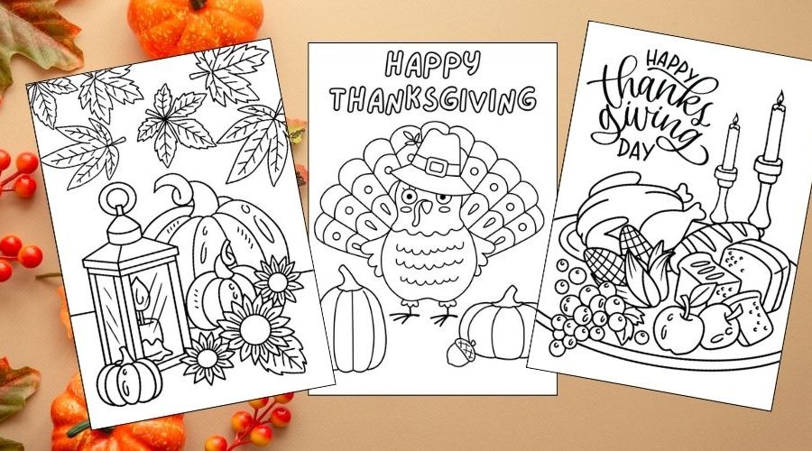 Free Printable Thanksgiving Coloring Pages for Kids blog feature