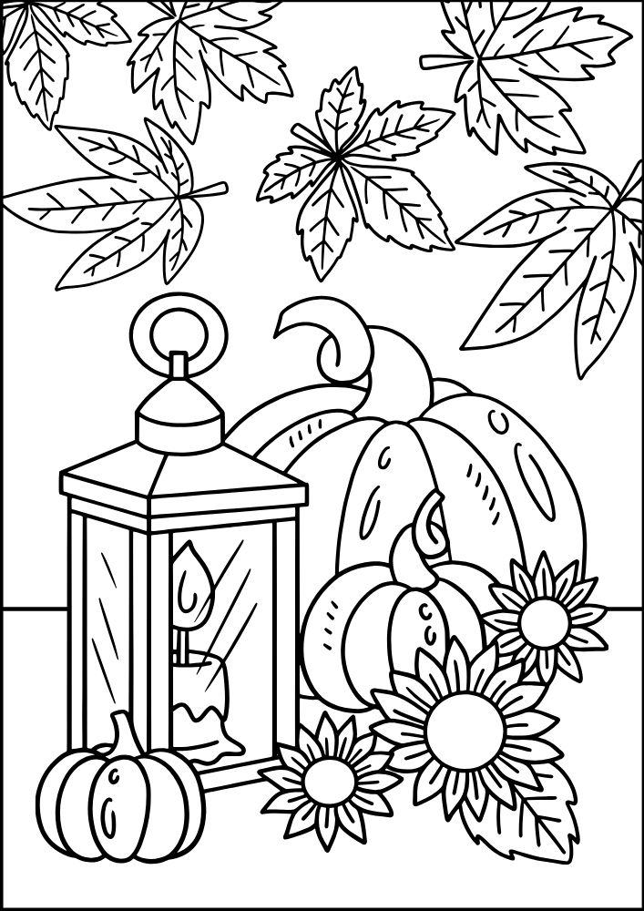 Free Printable Thanksgiving Coloring Pages for Kids pumpkin lantern fall PDF Download Coloring Sheets Coloring Book Printout