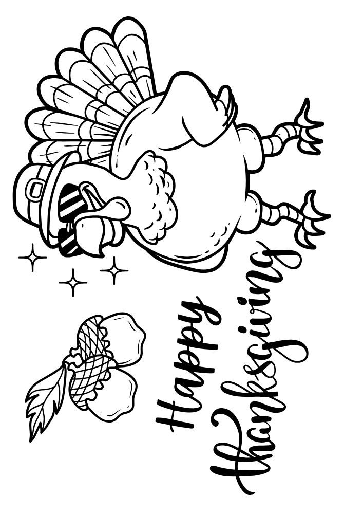 Free Printable Thanksgiving Coloring Pages for Kids turkey acorn glasses PDF Download Coloring Sheets Coloring Book Printout