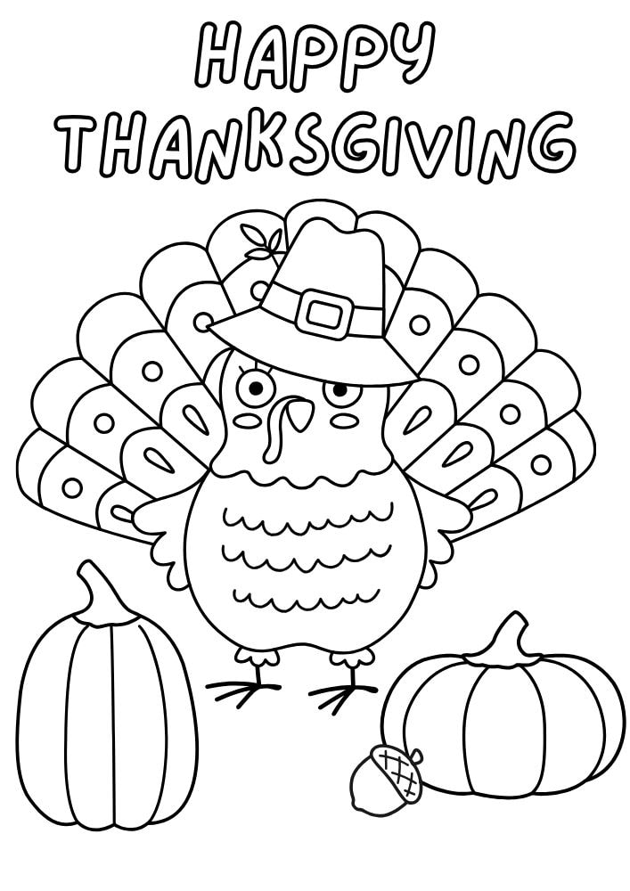 Free Printable Thanksgiving Coloring Pages for Kids turkey pumpkin 2 PDF Download Coloring Sheets Coloring Book Printout