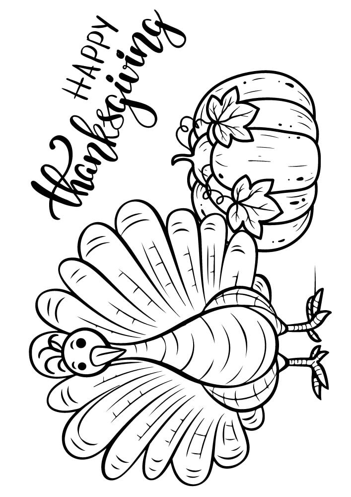 Free Printable Thanksgiving Coloring Pages for Kids turkey pumpkin PDF Download Coloring Sheets Coloring Book Printout