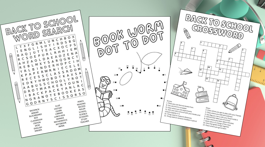 free printable back to school activities for kids blog feature