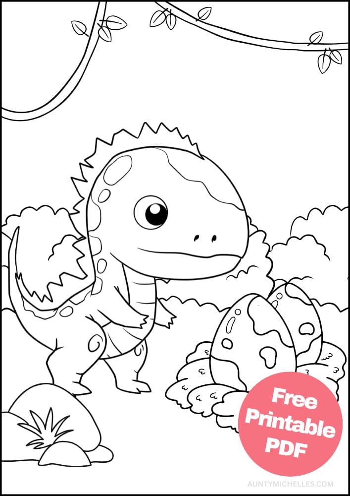lambeosaurus and two eggs coloring page