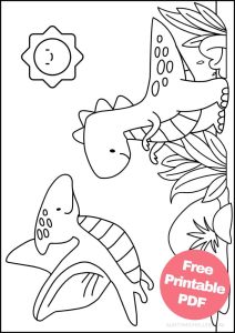 Free Printable Dinosaur Coloring Pages for Kids - Aunty Michelle's
