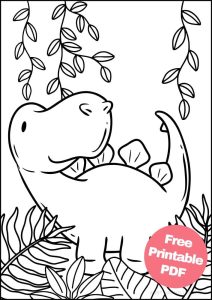 Free Printable Dinosaur Coloring Pages for Kids - Aunty Michelle's