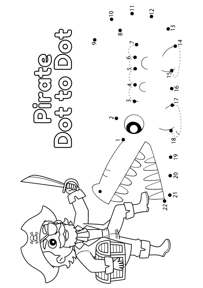 Free Printable Pirate Worksheets for Kids pirates puzzle games pdf crocodile dot to dot