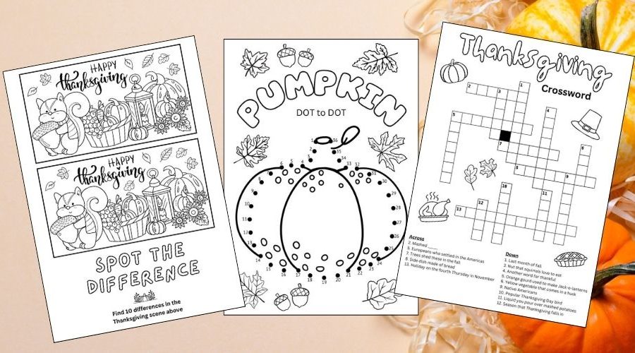 Free Printable Thanksgiving Activities for Kids blog feature