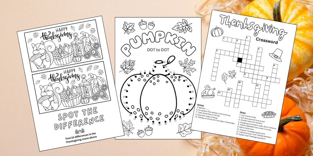 Free Printable Thanksgiving Activities for Kids blog feature