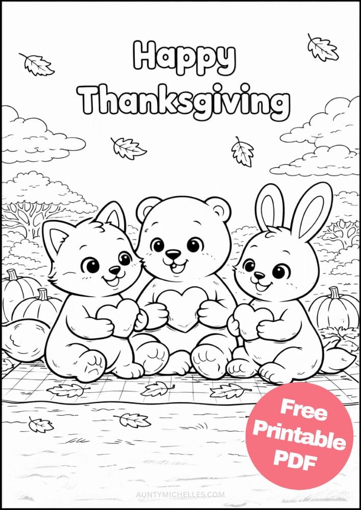 Free Printable Thanksgiving Coloring Pages for Kids November Fall Colouring Sheets 13 heart picnic