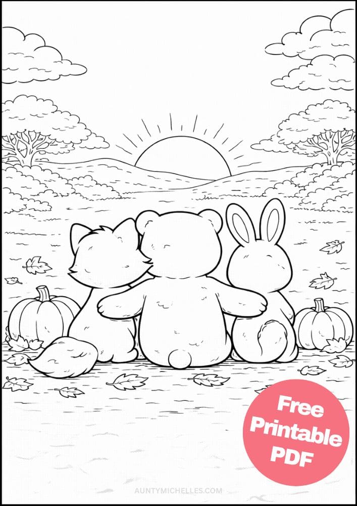Free Printable Thanksgiving Coloring Pages for Kids November Fall Colouring Sheets 14 fall sunset