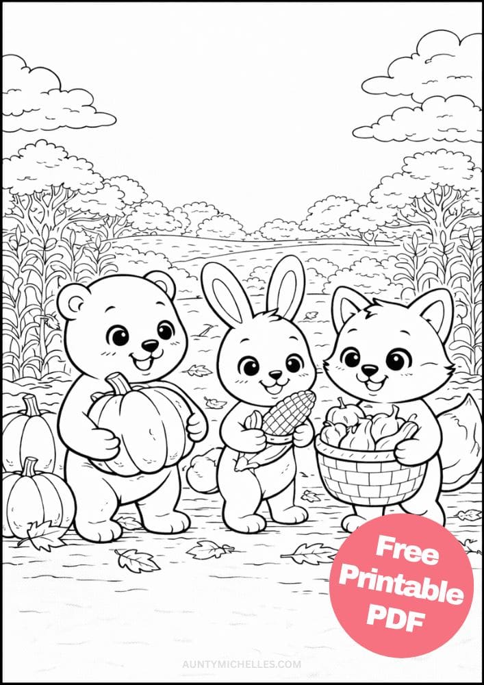 Free Printable Thanksgiving Coloring Pages for Kids November Fall Colouring Sheets 16 harvesting