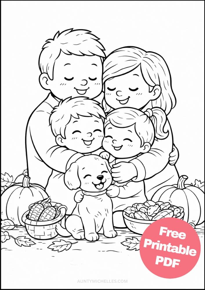 Free Printable Thanksgiving Coloring Pages for Kids November Fall Colouring Sheets 18 grateful family