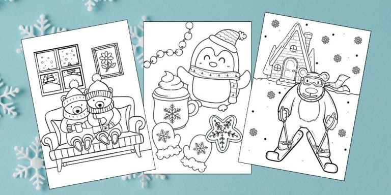 free printable winter coloring pages for kids blog feature