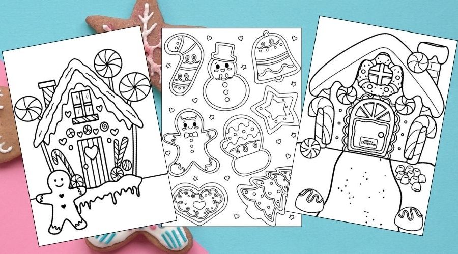 Free Gingerbread House Coloring Pages for Kids