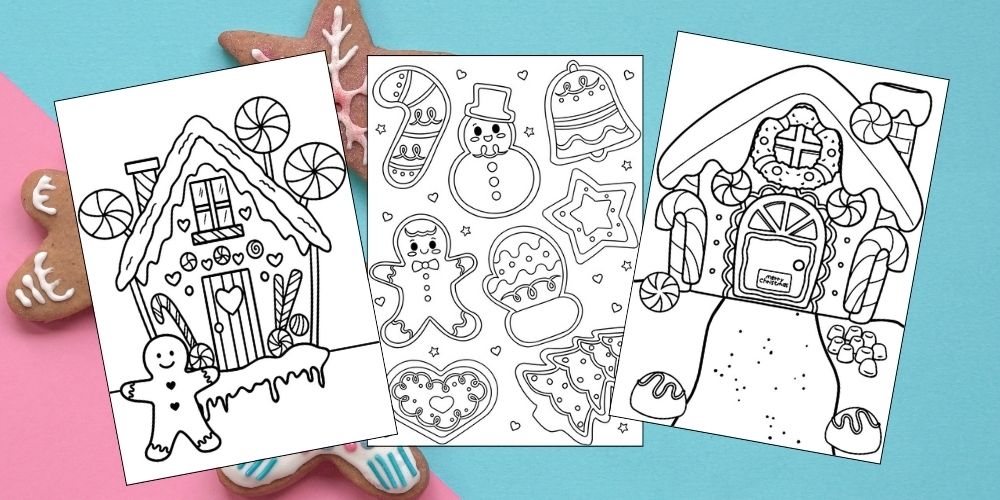 Free Gingerbread House Coloring Pages for Kids