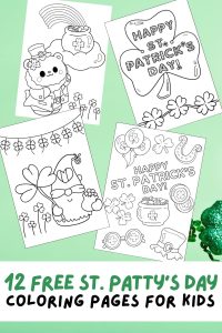 free printable st patricks day coloring pages for kids colouring book printout irish march leprechaun shamrock pot of gold rainbow four leaf clover luck St. Patty's Day Saint holiday festival