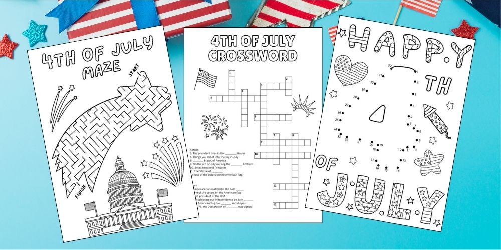 Free Printable 4th of July Worksheets for Kids