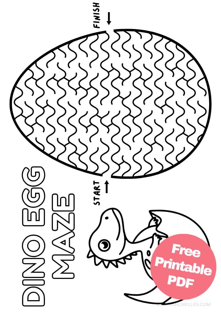 Free Printable Dinosaur Activities for Kids Jurassic Dino Games Egg Maze
