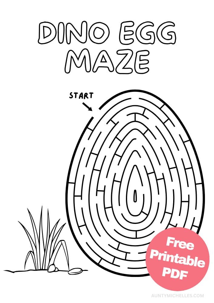 Free Printable Dinosaur Activities for Kids Jurassic Dino Games Egg Maze Puzzle