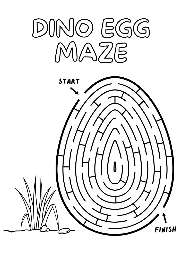 Free Printable Dinosaur Activities for Kids Jurassic Dino Games Egg Maze Puzzle