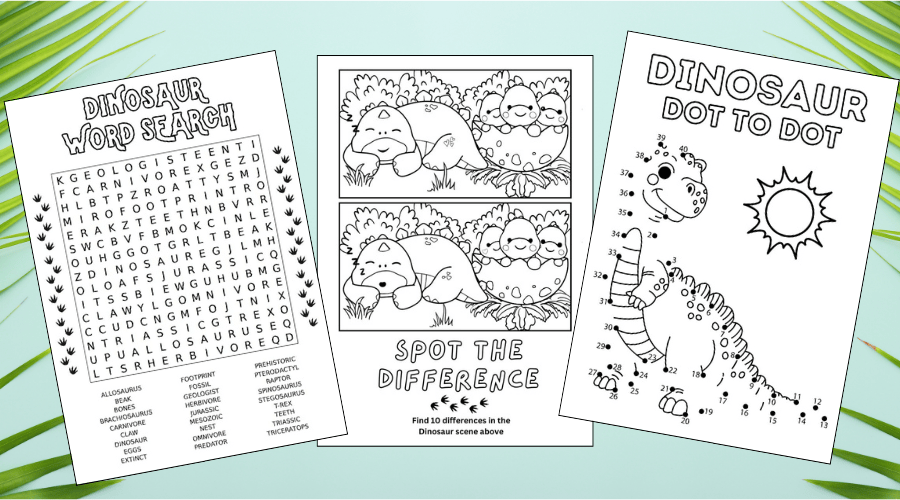 Free Printable Dinosaur Activities for Kids