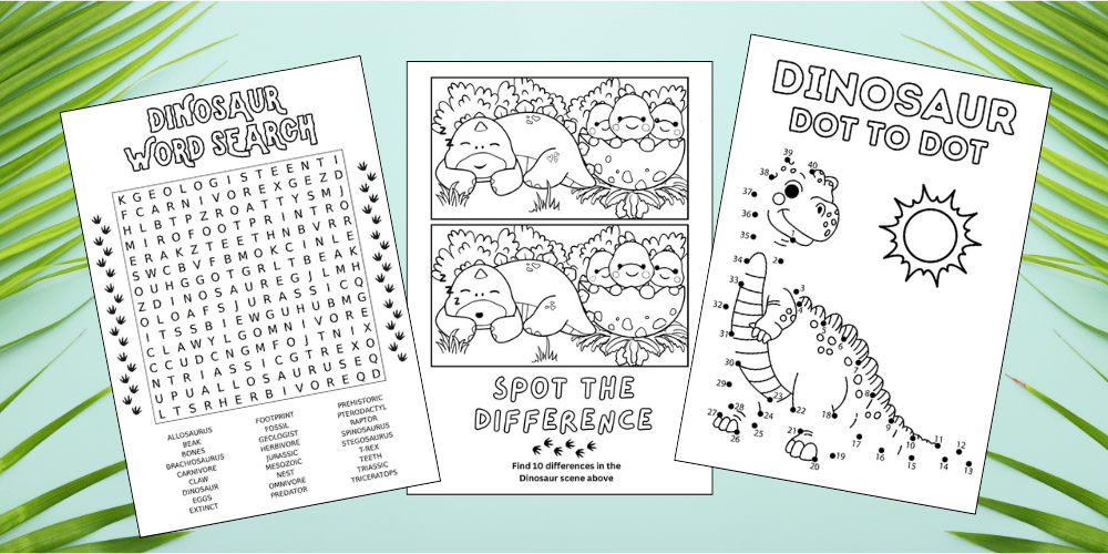 Free Printable Dinosaur Activities for Kids