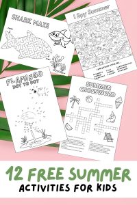 Free Printable Summer Activities for Kids, June, July, August, Games, Puzzles, Mazes, Coloring, Colouring, Printouts, Word Search, Word Scramble, Crossword Puzzle, Dot to Dot, Maze