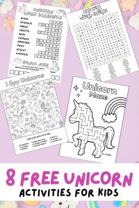 Free Printable Unicorn Activities for Kids, Magical worksheets, Pegasus games, cute activities for girls and boys, unicorn puzzles, mazes, dot to dot, word search, crossword puzzle, word scramble, maze, i spy, spot the difference