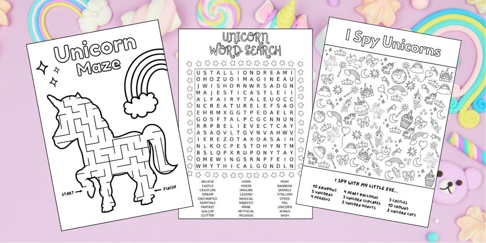 Free Printable Unicorn Activities for Kids