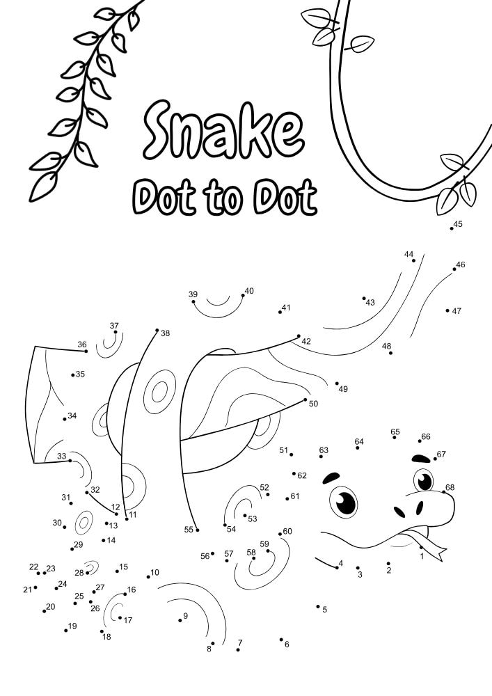 Free Printable Zoo Activities for Kids Animals Wildlife Games Snake Dot to Dot