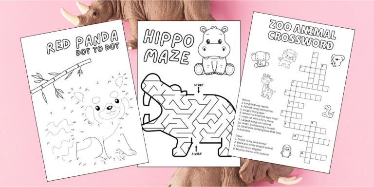 Free Printable Zoo Activities for Kids