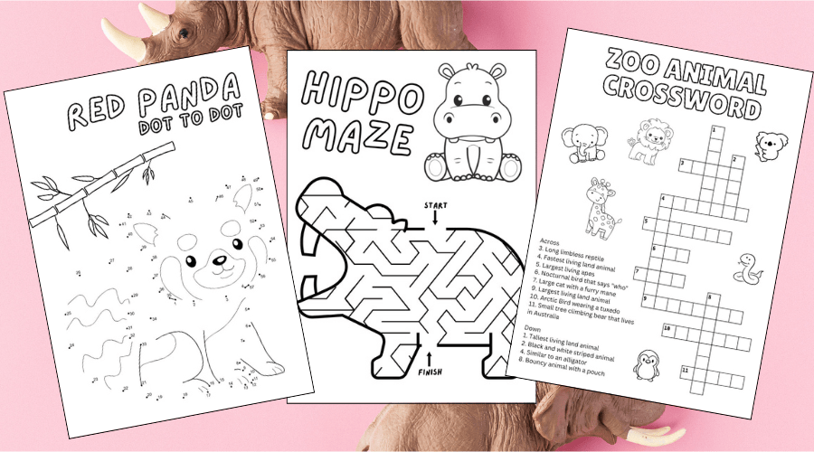 Free Printable Zoo Activities for Kids