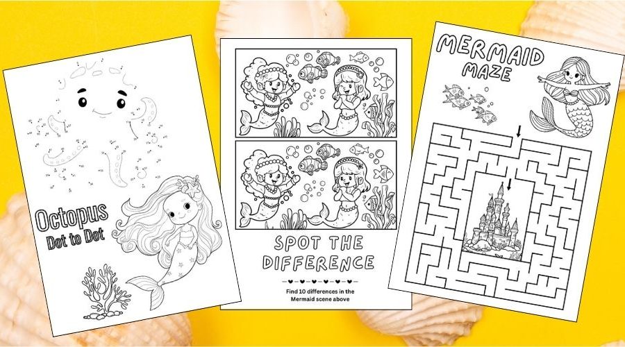 Free mermaid party printables for kids