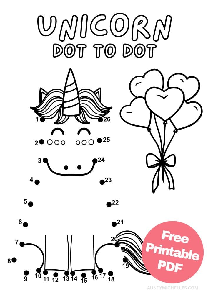 Free Printable Unicorn Activities for Kids Magical Game Printout Free Printable Unicorn Activities for Kids Dot to Dot