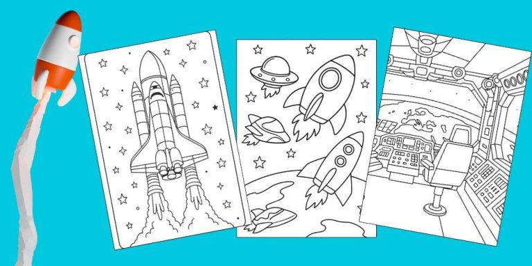 Free Printable Spaceship Coloring Pages for Kids - Aunty Michelle's