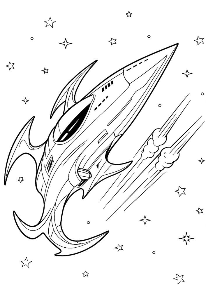 Free Printable Spaceship Coloring Pages for Kids Colouring Book Printout Outer Space Astronaut Science Scifi Futuristic
