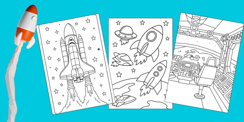 Free Printable Spaceship Coloring Pages for Kids