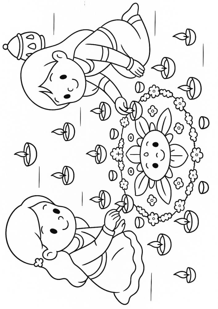 Free Printable Diwali Coloring Pages for Kids Tihar Colouring Book Printout Hindu Activities India Festival 19