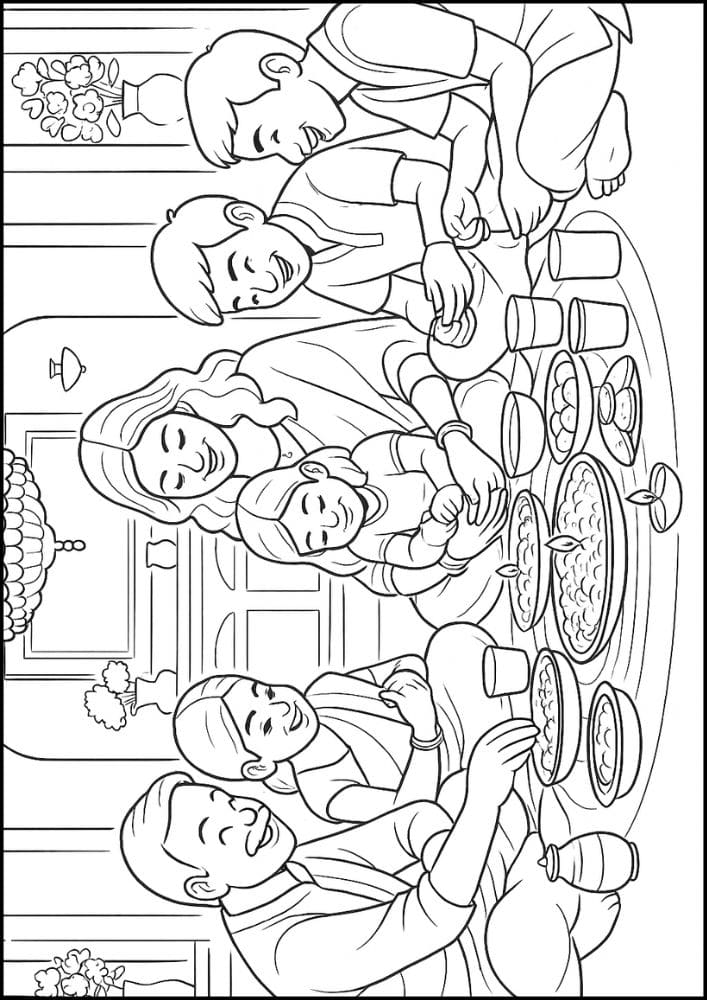 Free Printable Diwali Coloring Pages for Kids Tihar Colouring Book Printout Hindu Activities India Festival Feast with Family