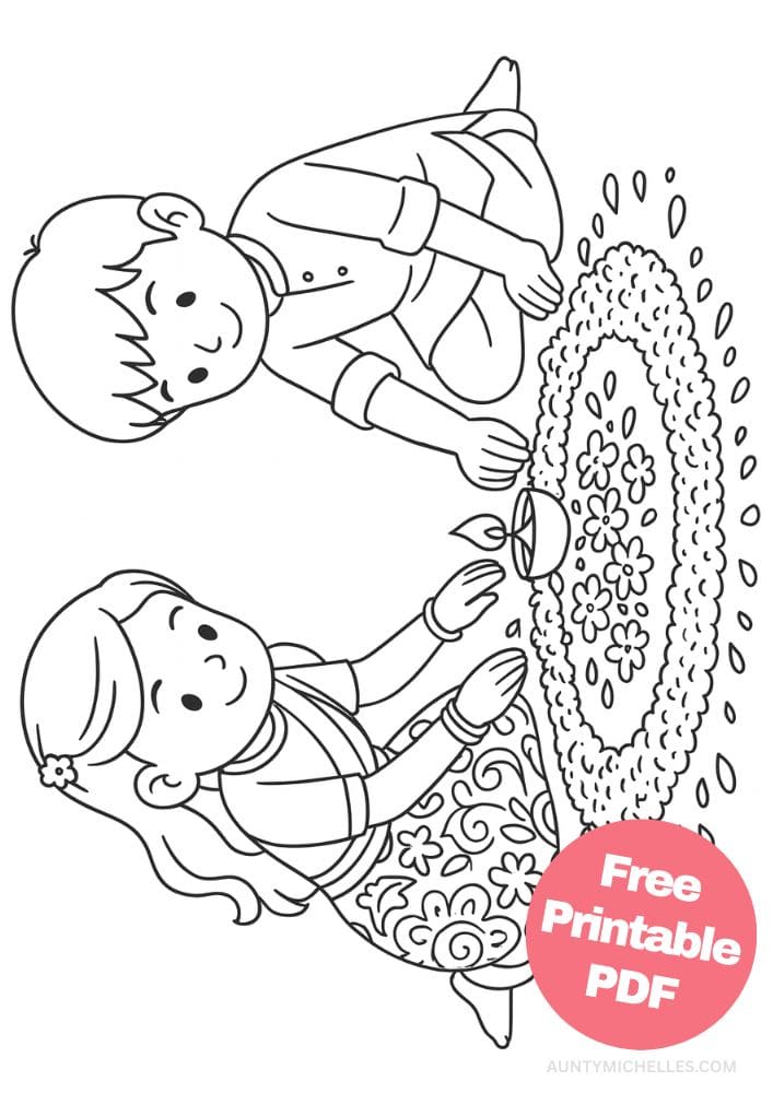 Free Printable Diwali Coloring Pages for Kids Tihar Colouring Book Printout Hindu Activities India Festival rangoli kids