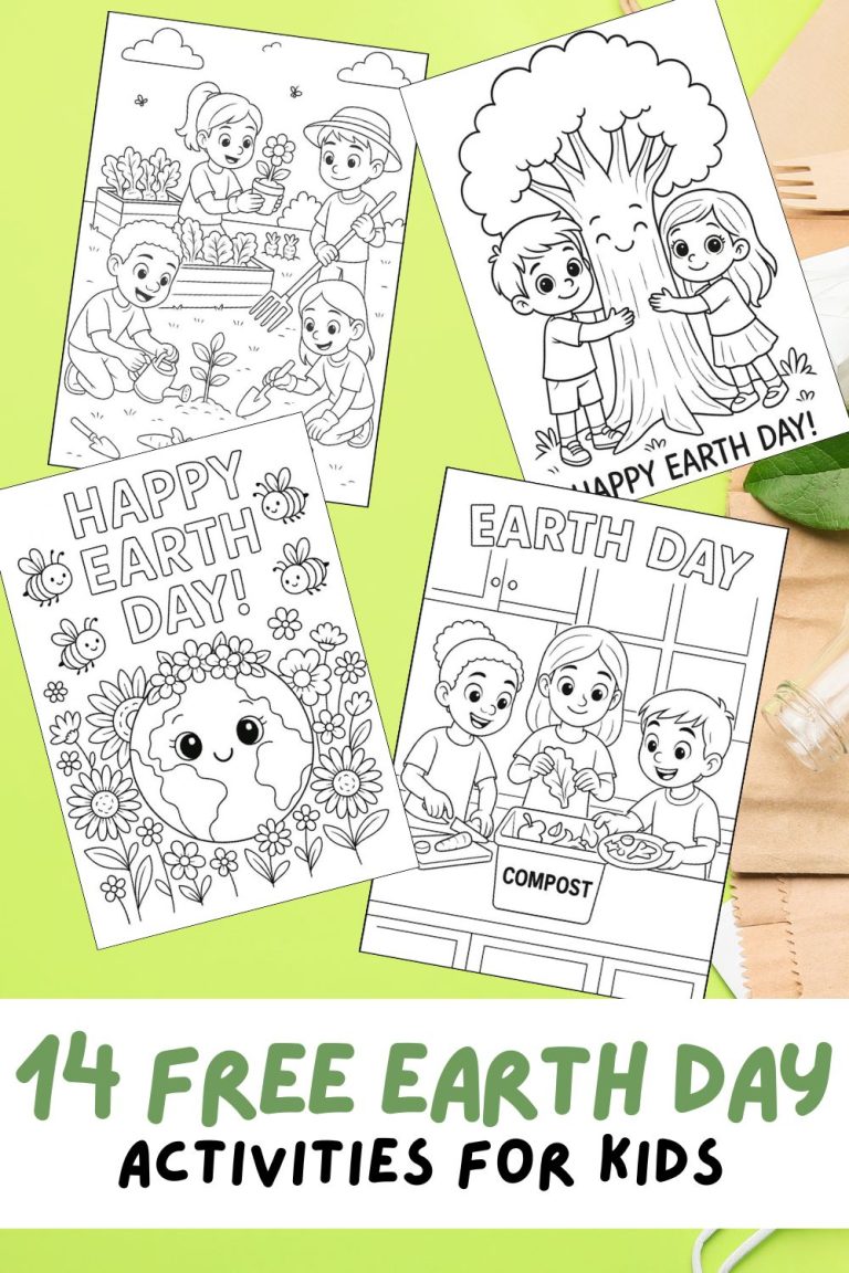 Free Printable Earth Day Coloring Pages for Kids - Aunty Michelle's