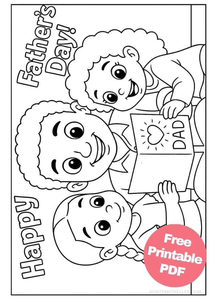 Free Printable Fathers Day Coloring Pages for Kids Dad Colouring Book Printout Activities with daughters