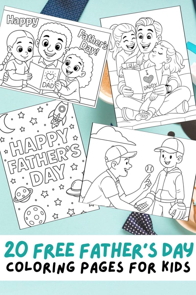 Free Printable Father's Day Coloring Pages for Kids - Aunty Michelle's