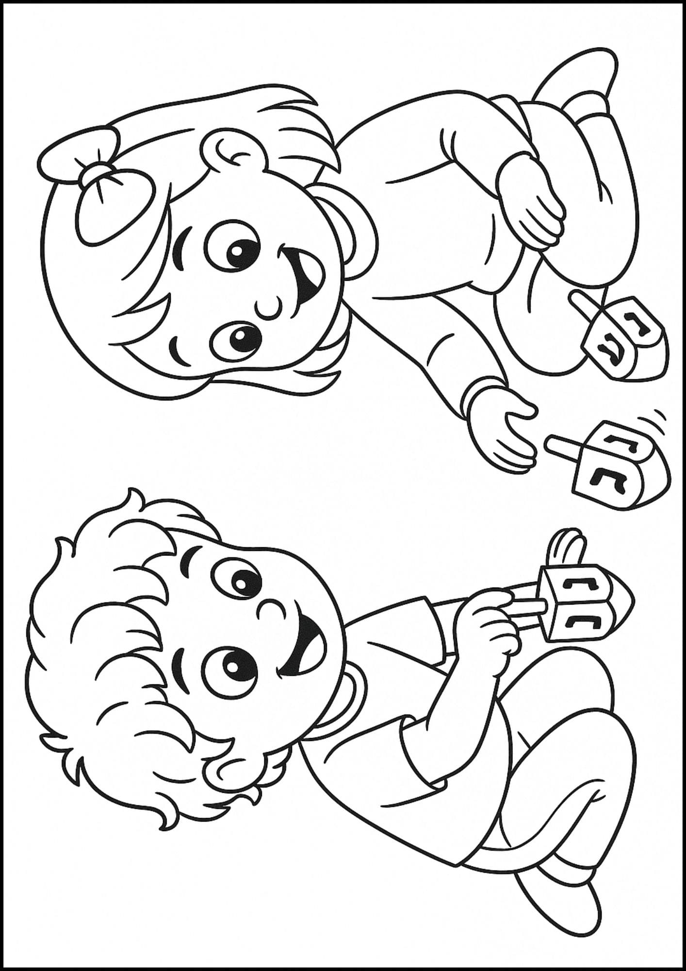 Free Printable Hanukkah Coloring Pages for Kids Chanukah Colouring Book Printout Jewish Activities dreidel kids