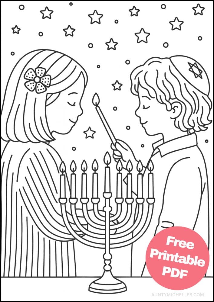 Free Printable Hanukkah Coloring Pages for Kids Chanukah Colouring Book Printout Jewish Activities kids