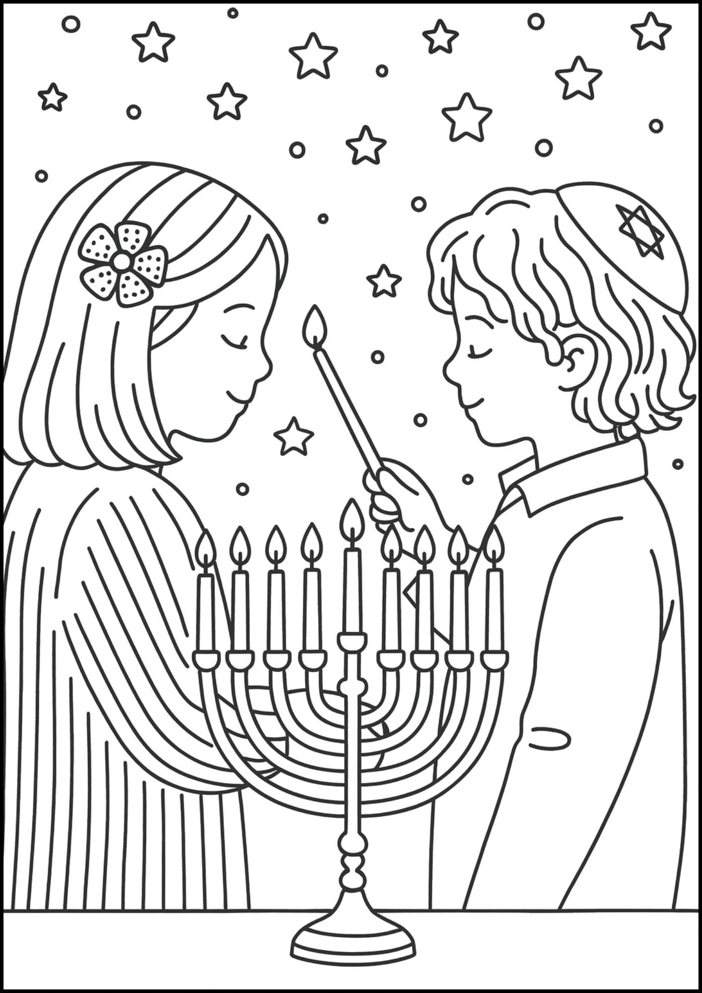 Free Printable Hanukkah Coloring Pages for Kids Chanukah Colouring Book Printout Jewish Activities kids